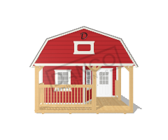 Wraparound Porch Lofted Barn Cabin 14x40 - Image 6
