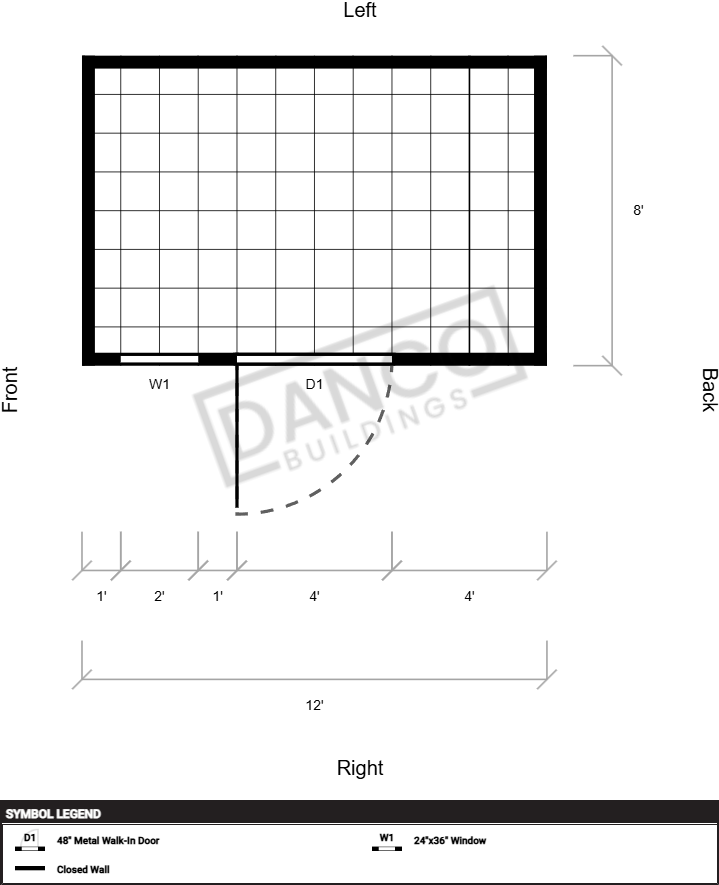 Extra Economy Metal Garden Shed 8x12/260163 - Image 2