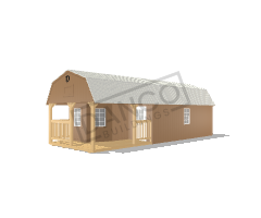 Wraparound Porch Lofted Barn Cabin 12x32