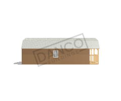 Wraparound Porch Lofted Barn Cabin 12x32 - Image 4