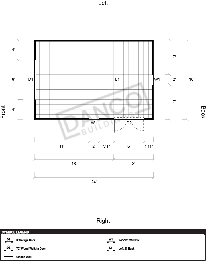 Lofted Barn Garage 16x24 - Image 2