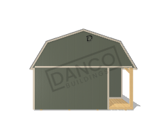 Corner Porch Lofted Barn Cabin 16x32 - Image 6
