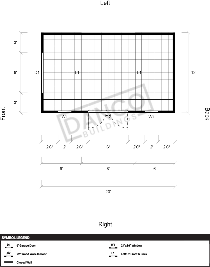Side Lofted Barn 12x20 - Image 2