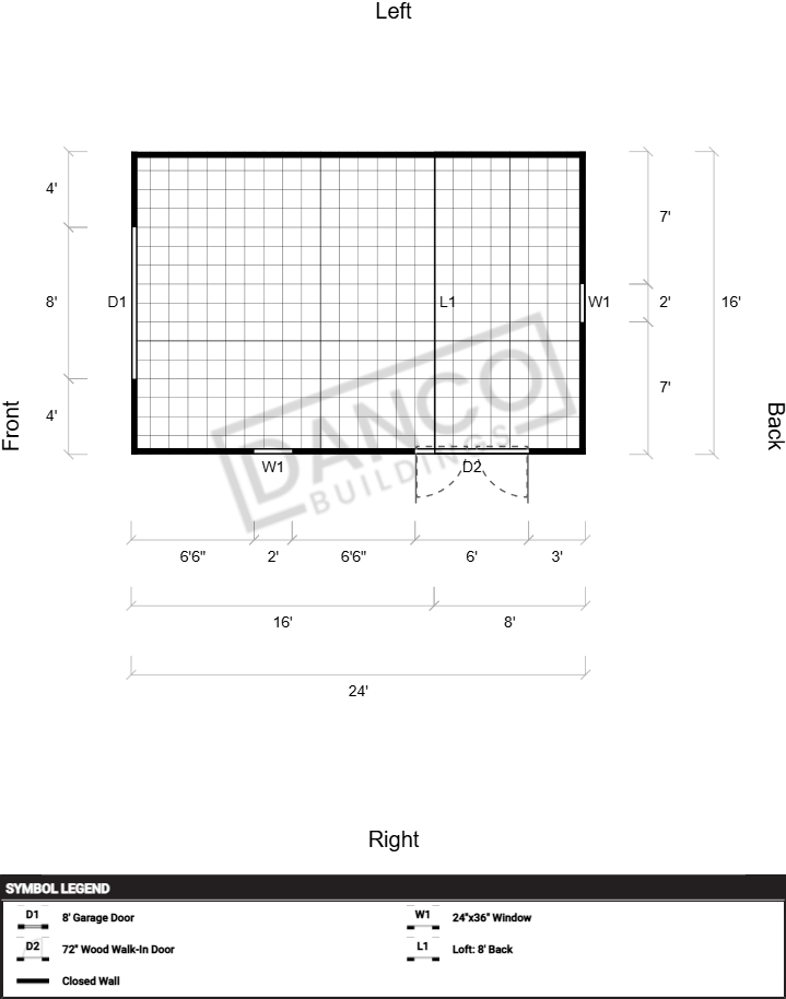 Lofted Barn Garage 16x24 - Image 2