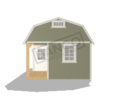 Corner Porch Lofted Barn Cabin 12x16 - Image 5