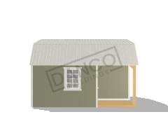 Corner Porch Lofted Barn Cabin 12x16 - Image 3