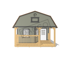 Wraparound Porch Lofted Barn Cabin 14x24 - Image 6