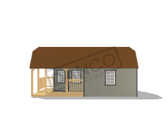 Wraparound Porch Lofted Barn Cabin 14x24 - Image 3