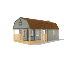 Wraparound Porch Lofted Barn Cabin 14x24