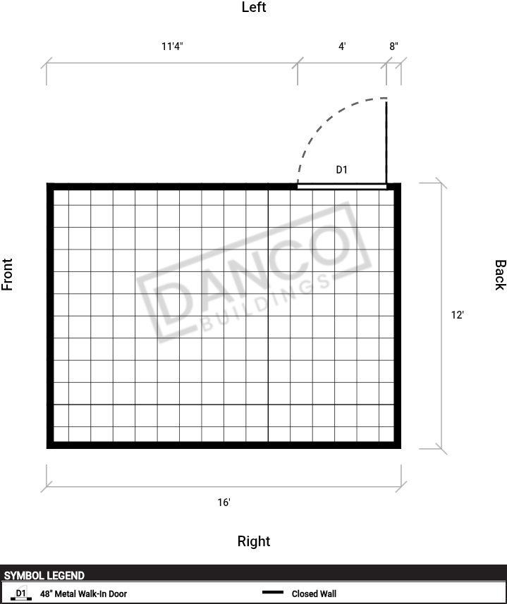 Utility Shed Premium 12x16 - Image 2