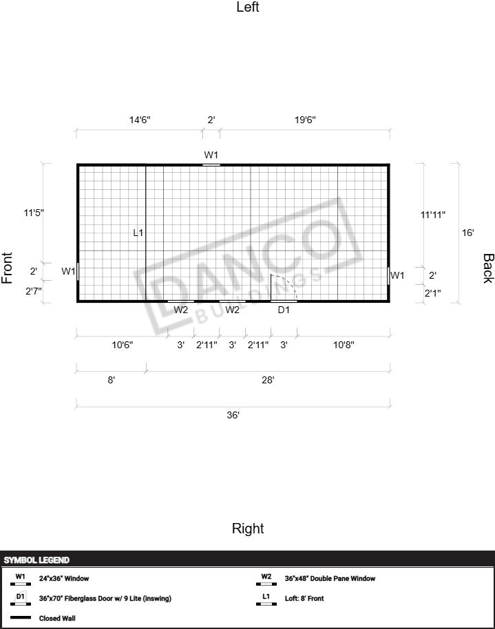 Side Lofted Barn 16x36 - Image 2