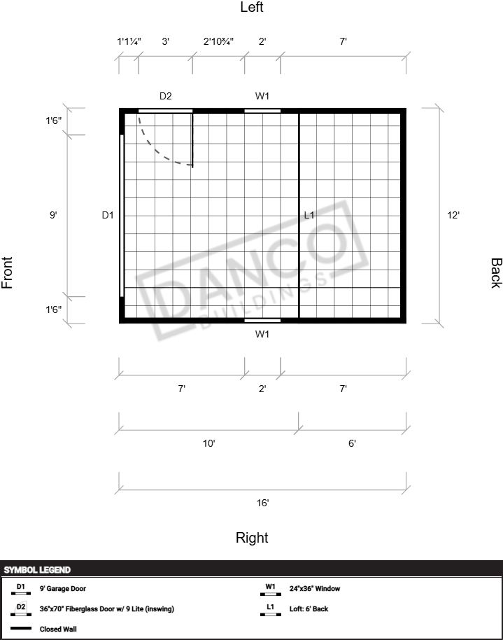 Lofted Barn Garage 12x16 - Image 2