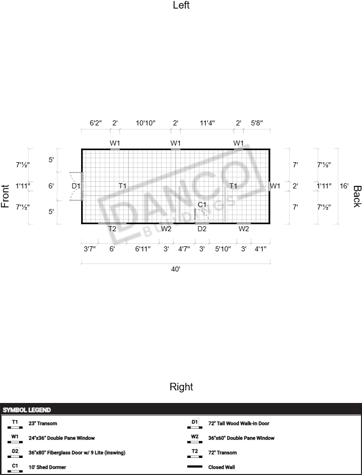 Dormer Shed 16x40 - Image 2