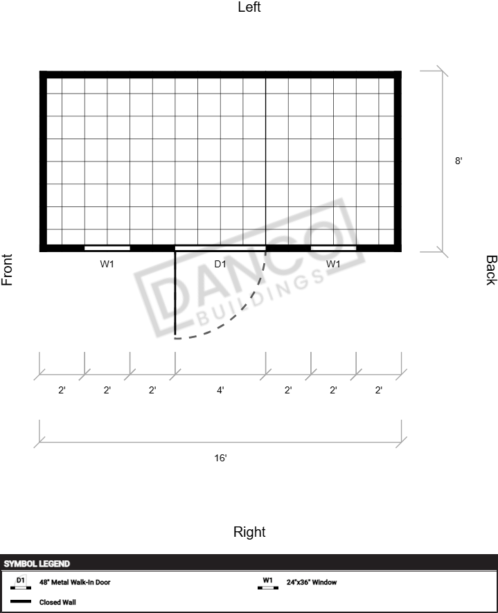Extra Economy Metal Garden Shed 8x16/260229 - Image 2