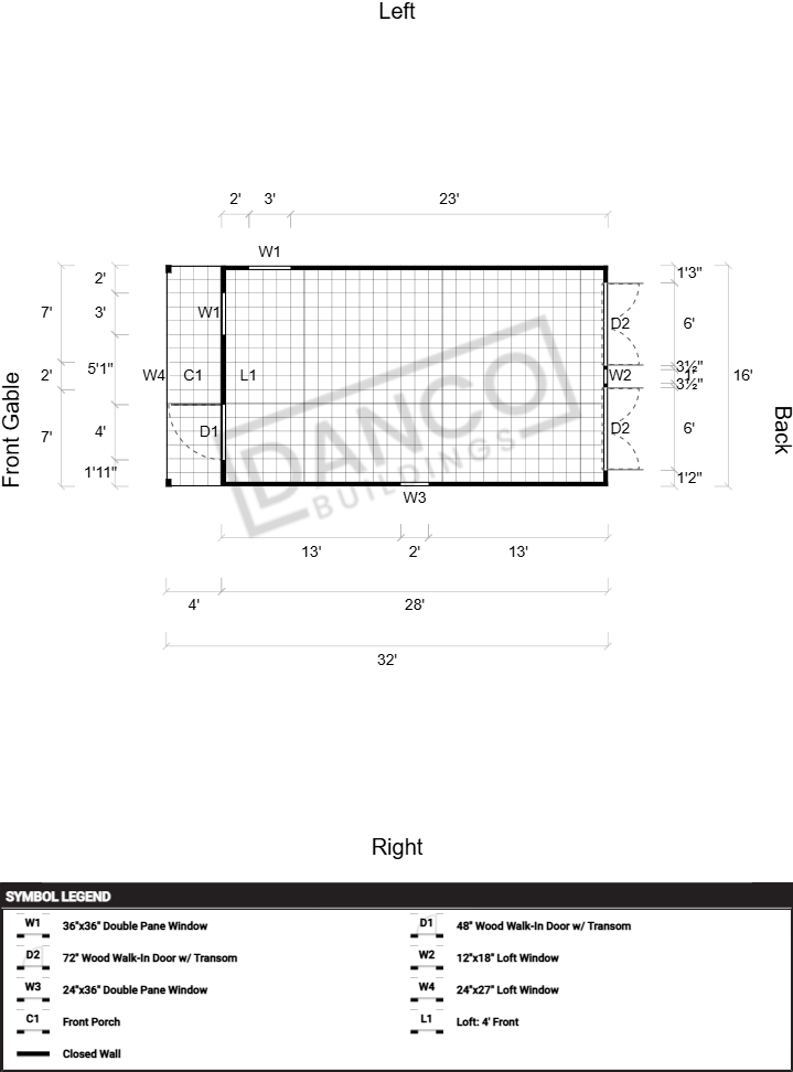 Lofted Barn Cabin 16x32 - Image 2