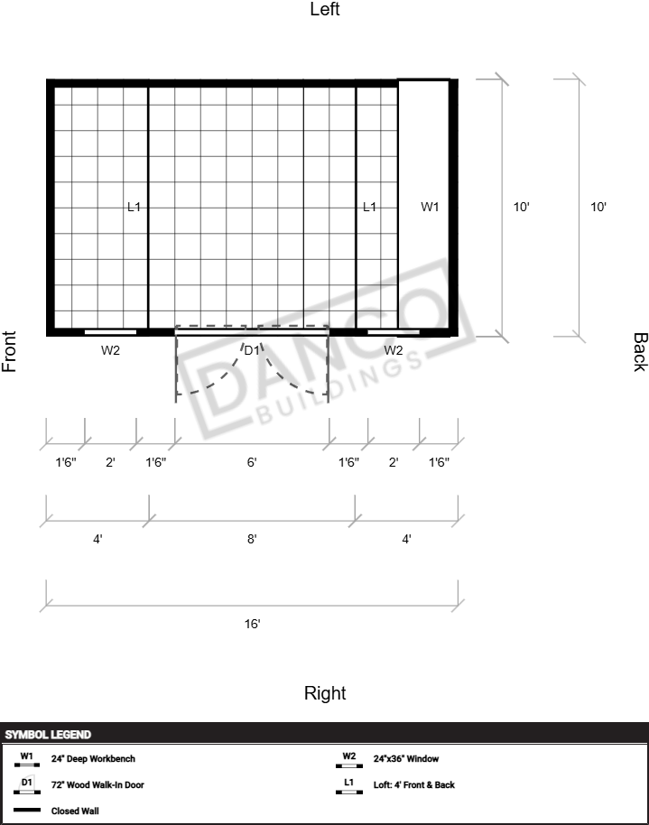 Side Lofted Barn 10x16/260190 - Image 2