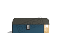 Wraparound Porch Lofted Barn Cabin 14x28 - Image 4