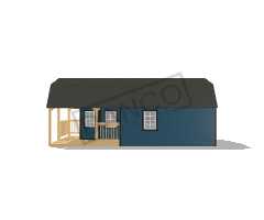 Wraparound Porch Lofted Barn Cabin 14x28 - Image 3