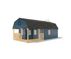 Wraparound Porch Lofted Barn Cabin 14x28