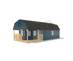 Wraparound Porch Lofted Barn Cabin 14x32