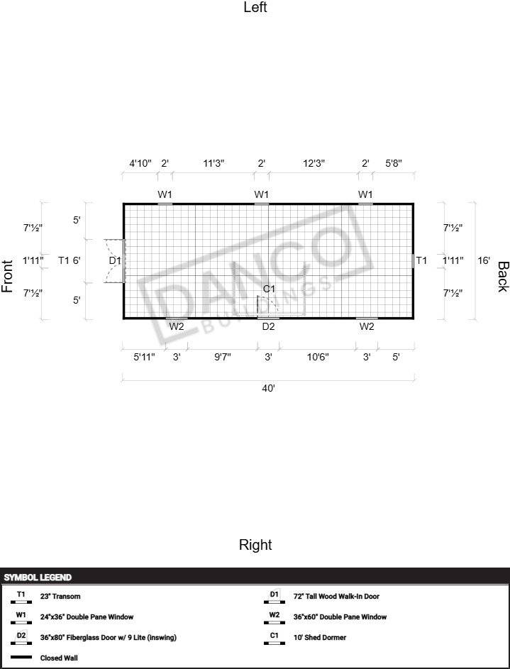 Dormer Shed 16x40 - Image 2