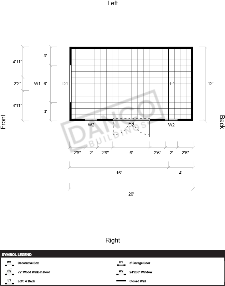 Economy Wood Lofted Barn 12x20 - Image 2