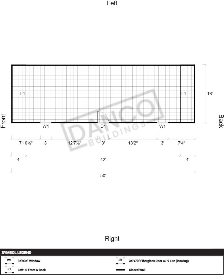 Side Lofted Barn 16x50 - Image 2