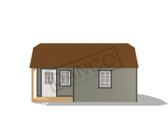 Corner Porch Lofted Barn Cabin 14x20 - Image 3