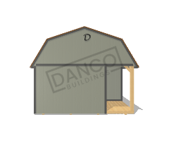 Corner Porch Lofted Barn Cabin 14x20 - Image 6