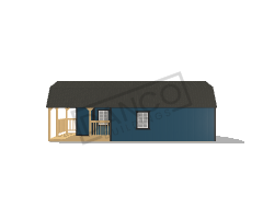 Wraparound Porch Lofted Barn Cabin 14x32 - Image 3