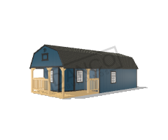 Wraparound Porch Lofted Barn Cabin 14x32