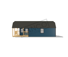 Wraparound Porch Lofted Barn Cabin 14x32 - Image 3