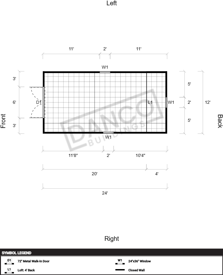 Extra Economy Lofted Barn 12x24 - Image 2