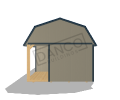 Corner Porch Lofted Barn Cabin 12x28 - Image 5
