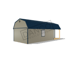 Corner Porch Lofted Barn Cabin 12x28
