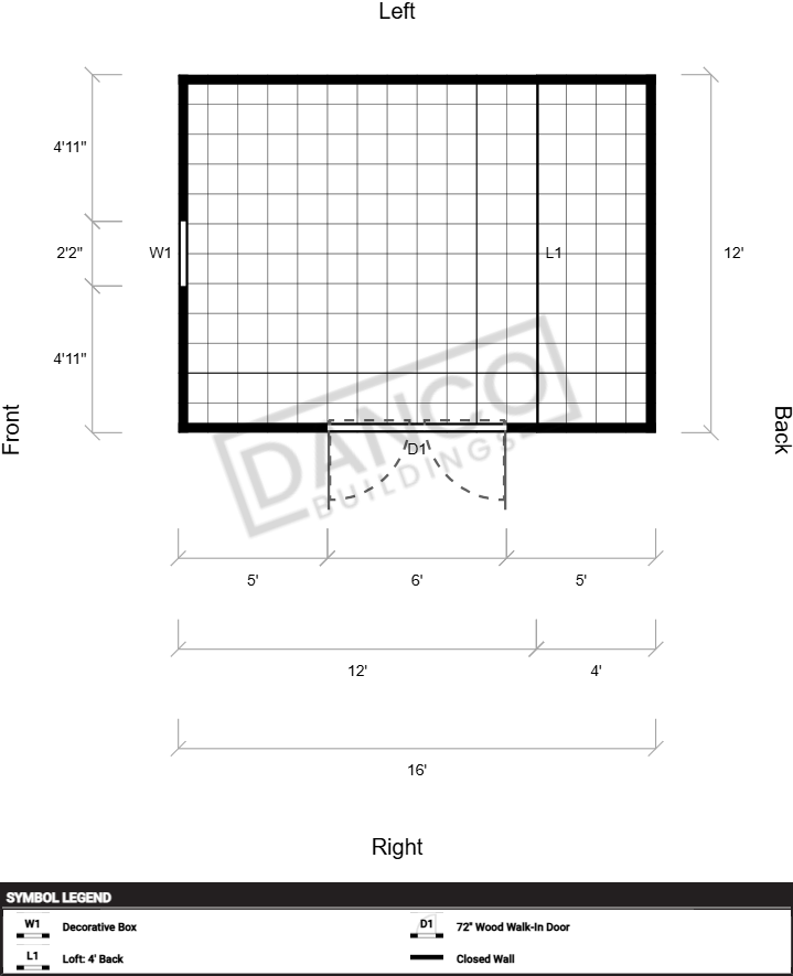 Economy Wood Lofted Barn 12x16 - Image 2