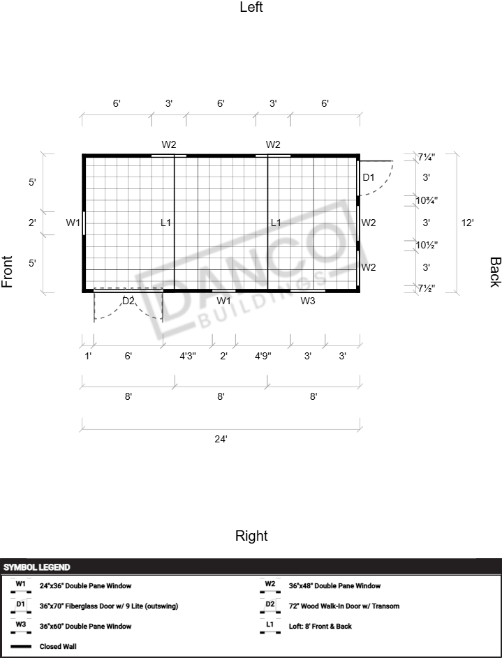 Side Lofted Barn 12x24 - Image 2