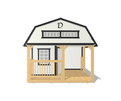 Wraparound Porch Lofted Barn Cabin 12x24 - Image 5