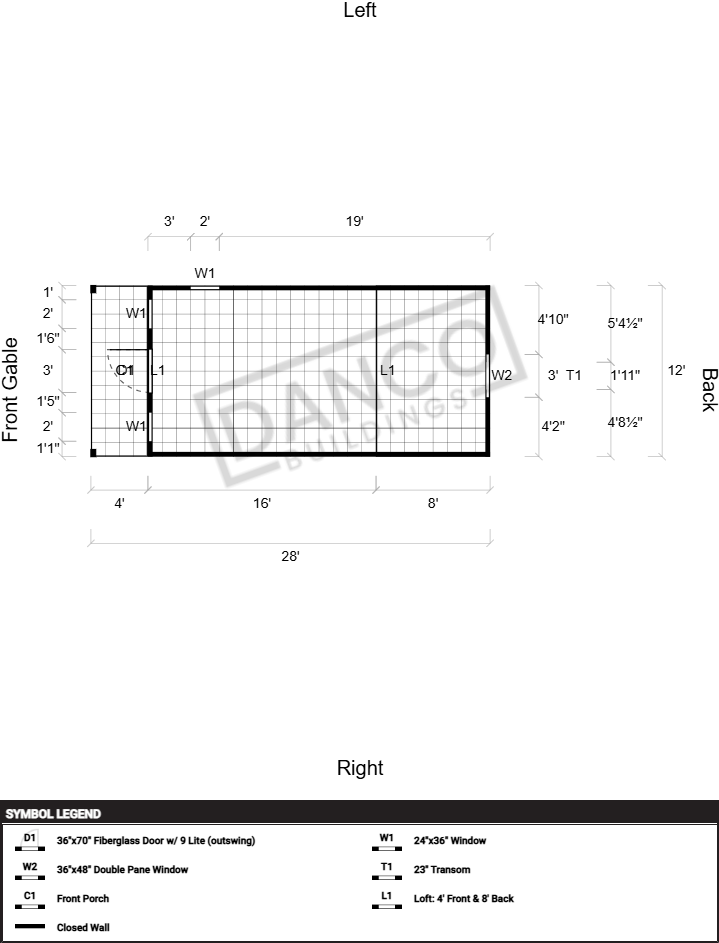 Lofted Barn Cabin 12x28 - Image 2