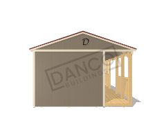 Side Porch Cabin 14x28 - Image 6