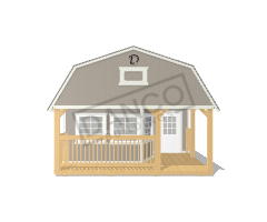 Wraparound Porch Lofted Barn Cabin 16x50 - Image 6