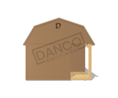 Corner Porch Lofted Barn Cabin 12x16 - Image 6