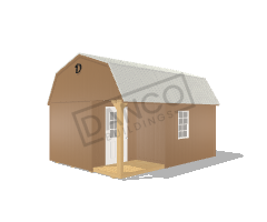 Corner Porch Lofted Barn Cabin 12x16