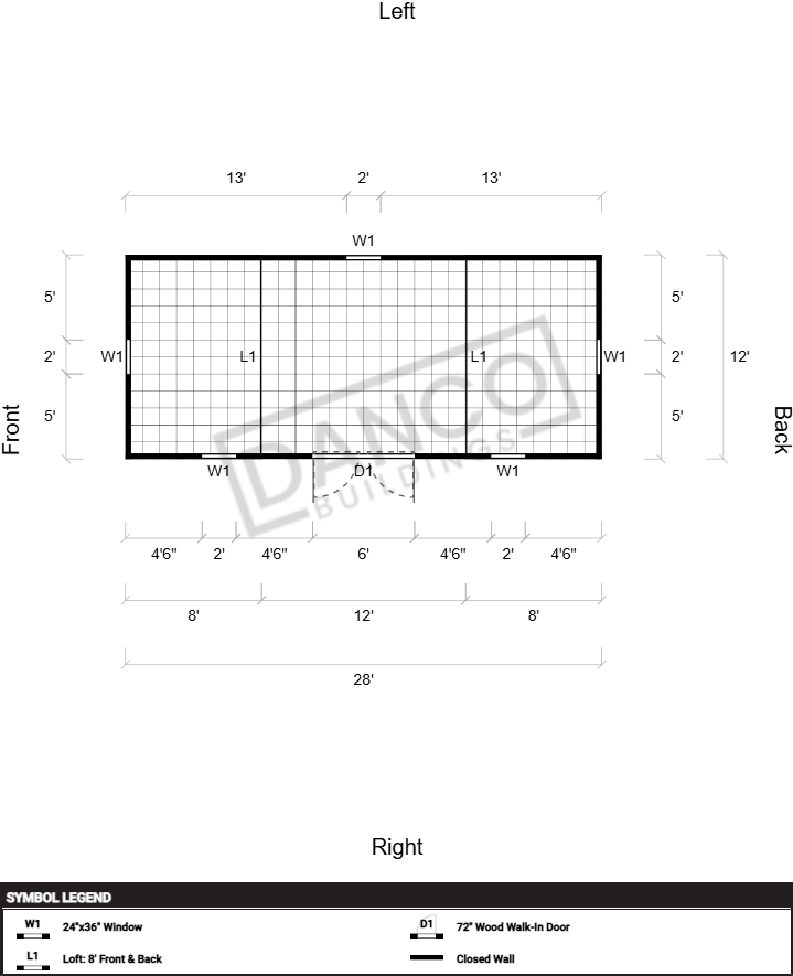Side Lofted Barn 12x28 - Image 2