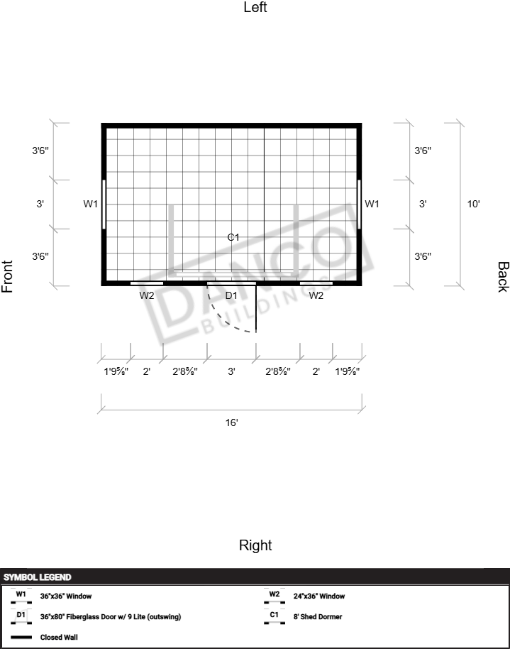 Dormer Shed 10x16 - Image 2