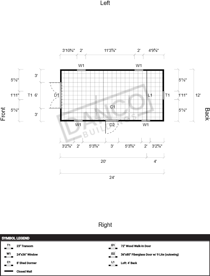 Dormer Shed 12x24 - Image 2
