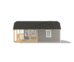 Wraparound Porch Lofted Barn Cabin 12x24 - Image 3