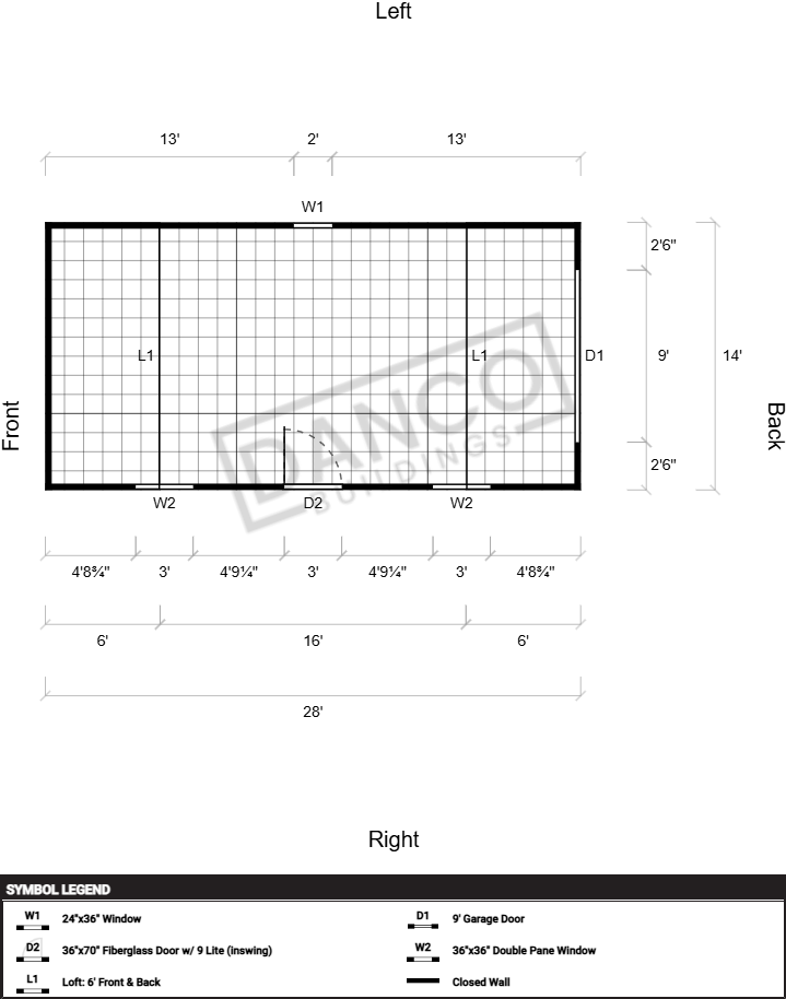 Lofted Barn Garage 14x28 - Image 2