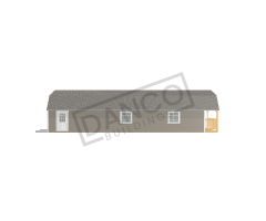 Wraparound Porch Lofted Barn Cabin 16x50 - Image 4