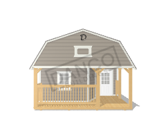Wraparound Porch Lofted Barn Cabin 16x50 - Image 6
